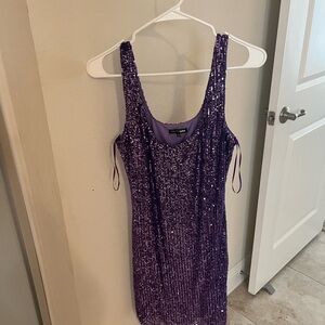 Fashion Nova Purple Sequin Mini Dress